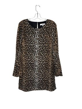 Likely Leopard Print Mini Dress in Black & Brown size Medium